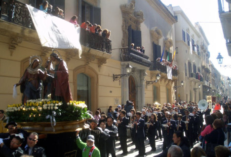 Trapani during Misteri, Easter, Sicily, Italy