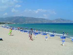 Empty Sicilian Beach in June, Italy