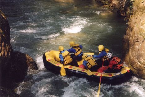 Rafting on the Nera river, Umbria, Italy