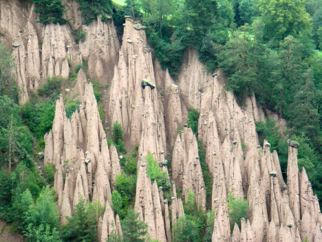 Ritten Earth Pillars (natural pyramids) in Trentino-Alto Adige/Südtirol, Italy