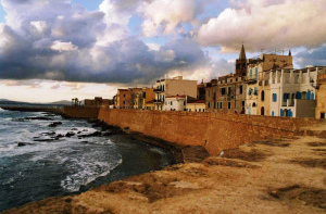Catalan city walls in Alghero, Sardinia, Italy