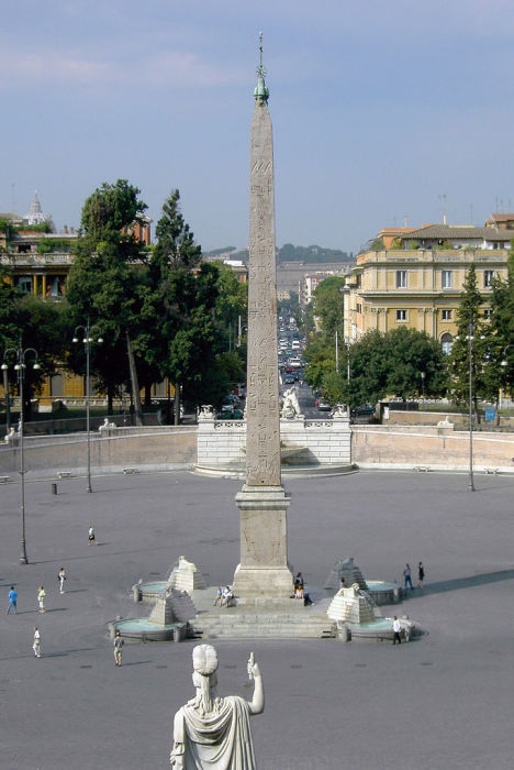 Flaminio obelisk at Piazza del Popolo, Rome, Italy
