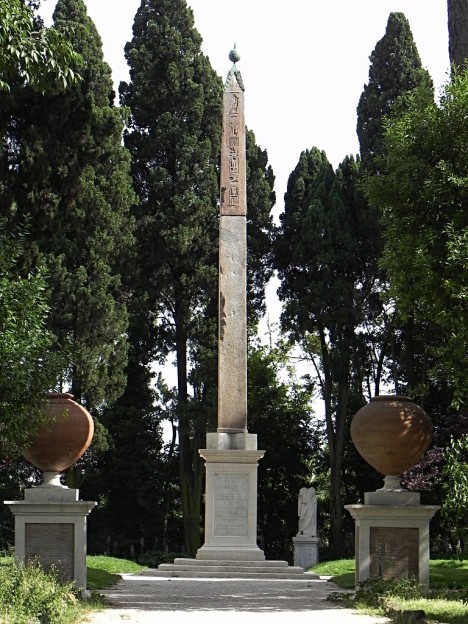 Matteiano obelisk at Villa Celimontana, Rome, Lazio, Italy