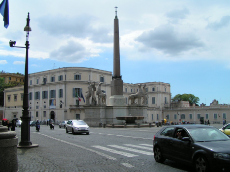 Quirinale obelisk at Piazza del Quirinale, Rome, Italy