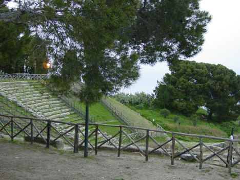 Greek theater in Tindari, Sicily, Italy