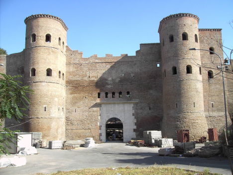 Porta Asinaria, Aurelian Walls, Rome, Lazio, Italy