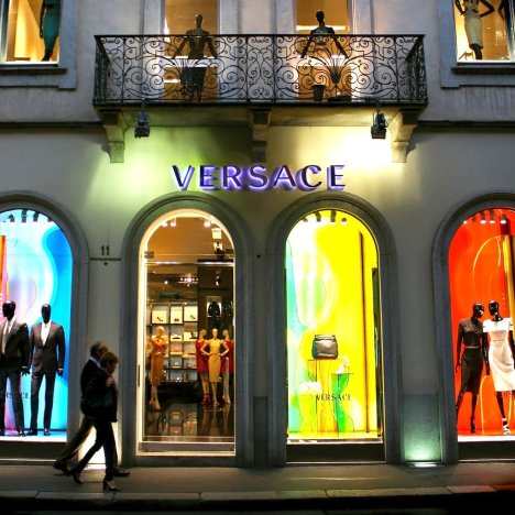 Versace in Via Monte Napoleone, Fashion District, Milano, Lombardy, Italy