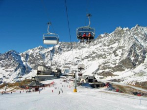 Cervinia ski resort, Aosta, Italy
