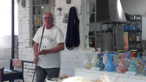murano glass furnace and the master!